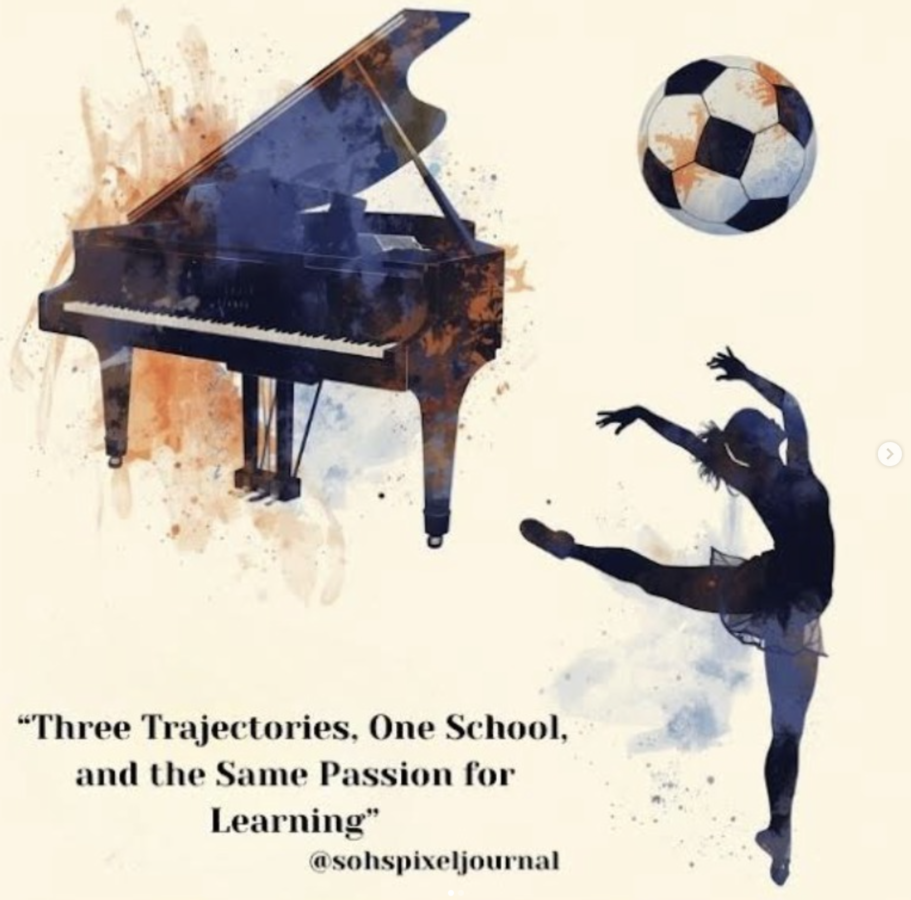 Three Trajectories, One School, and the Same Passion for Learning: A Pianist, Soccer Player,  and Dancer