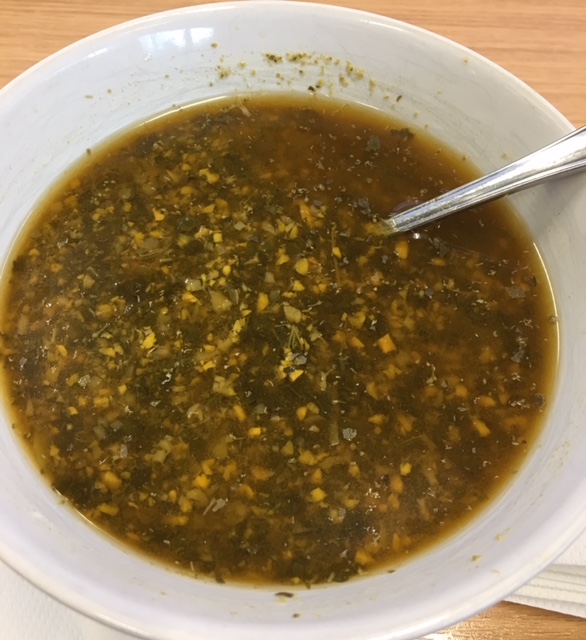 This should be the Detox sweet-potato, broccoli, ginger soup, but it all went a bit wrong...