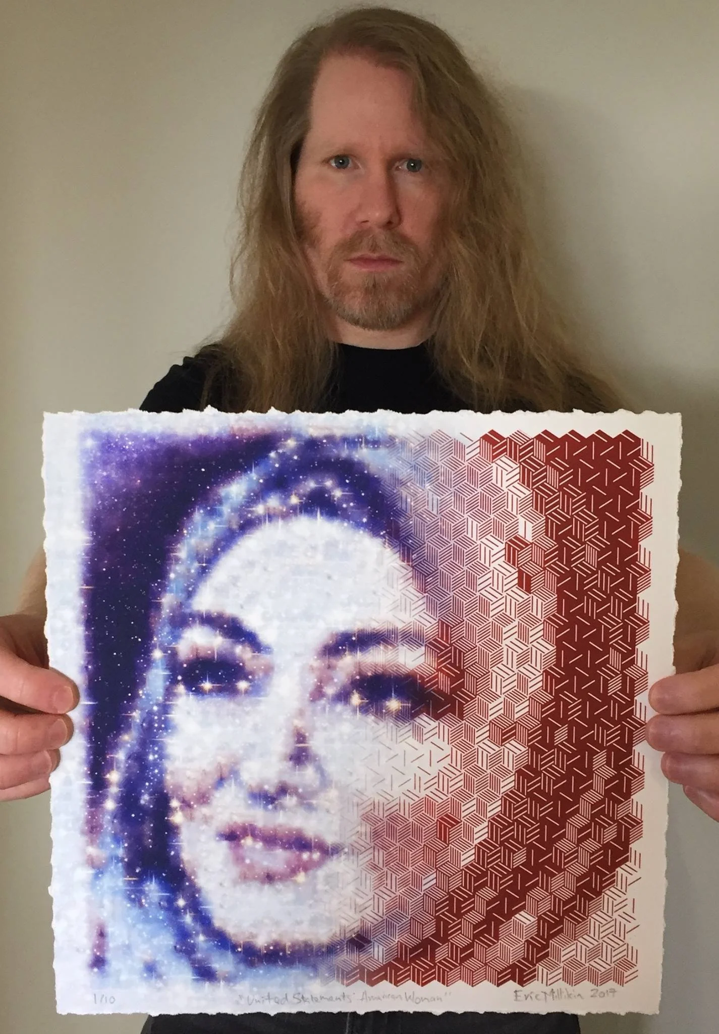 "United Statements: American Woman" is going to be exhibited during Dubai Art Week on March 12-18, 2017 at the A4 Gallery in Al Serkal Arts District, in a show organized by Zayed University, under the patronage of Sheikha Lubna Al Qasimi. Sheikha Lubna Al Qasimi is the United Arab Emirates' Minister of State for Tolerance, was previously the Minister of State for International Cooperation, and is listed as the 43rd most powerful woman in the world by Forbes.