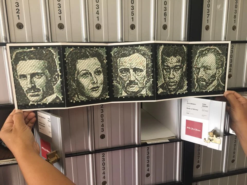 This was installed in the PO (Art)Box, curated by Sierra Cole. It also included artwork by Firth MacMillan, Barbara Lash, Denise Ardis, John Whipple, Lynn Whipple, Ed Brownlee, Jonathan D. Lopez, Howard Sheltraw and Sierra Cole.