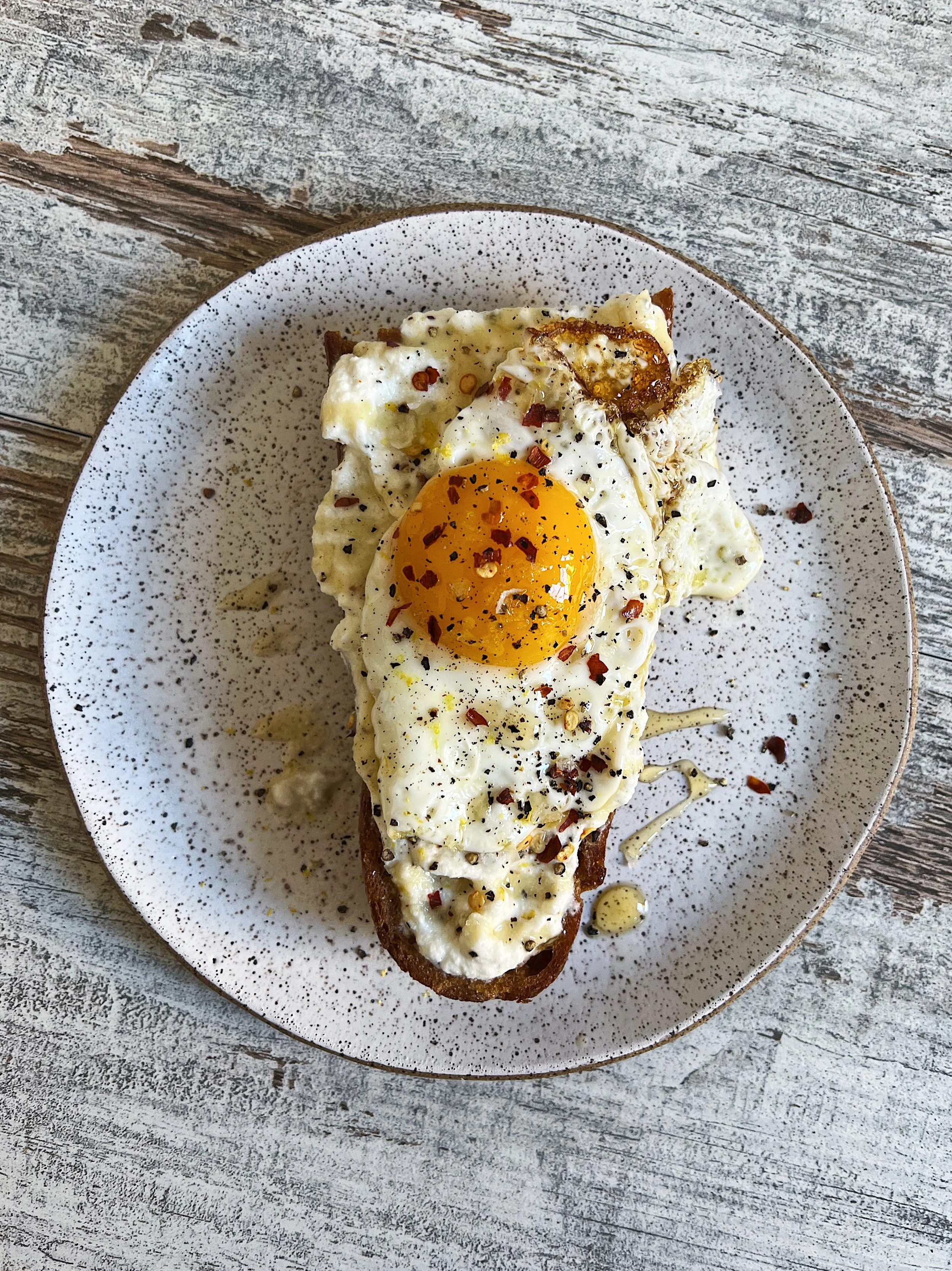 Lemon Garlic Ricotta Toast