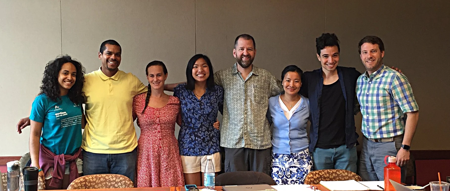 Weave News retreat, July 2016 from left to right: Michelle, Steve P., Jana, Nicole, John, Tsewang, Tzintzun, and Steve B.