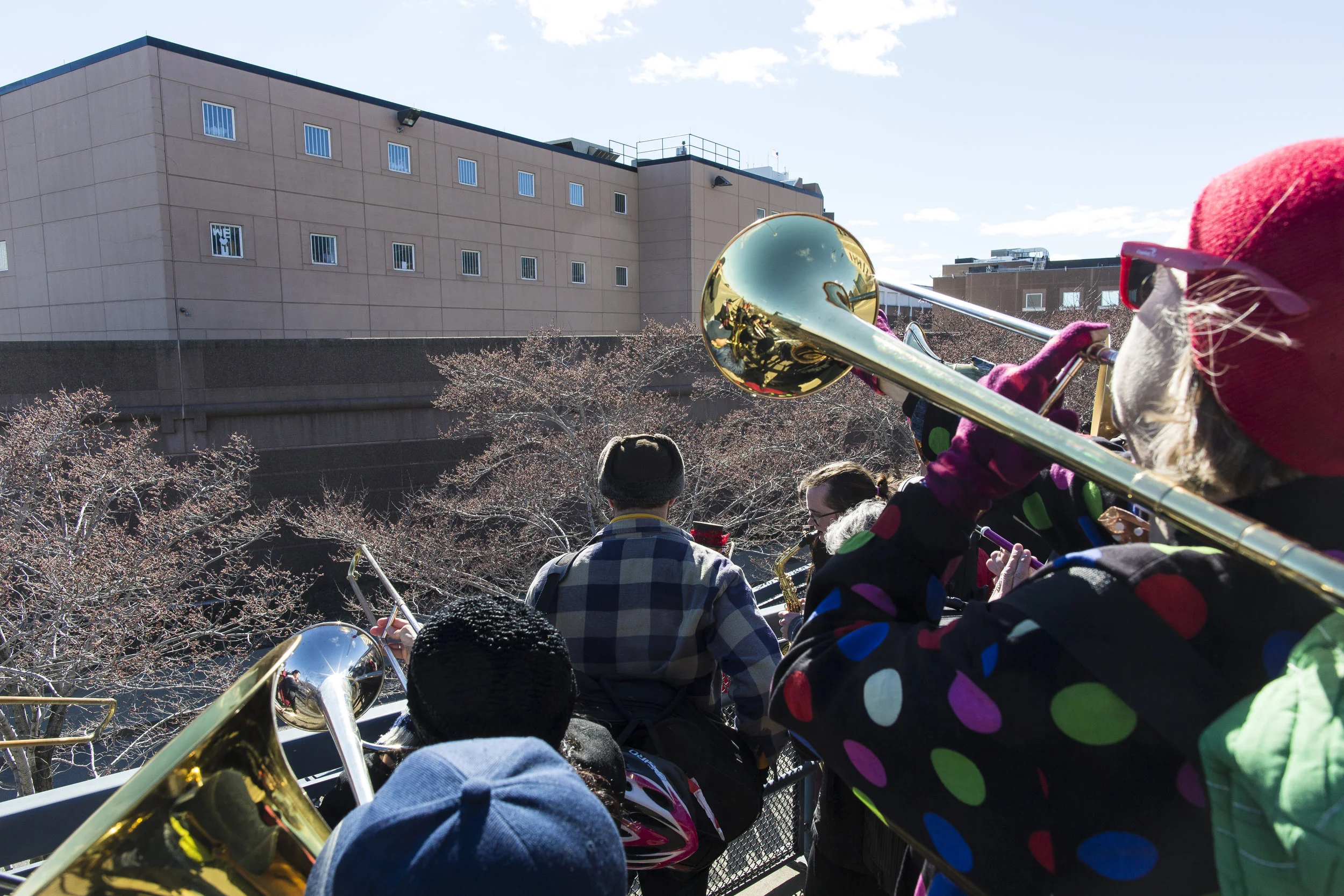 More than sixty musicians, activists, and supporters led by Resist The Raids convened the U.S. Immigration and Customs Enforcement (ICE) Suffolk County Immigration Detention Justice Center in a display of solidarity with immigrants detained at the County Jail. (Photo: http://normal-photos.com)