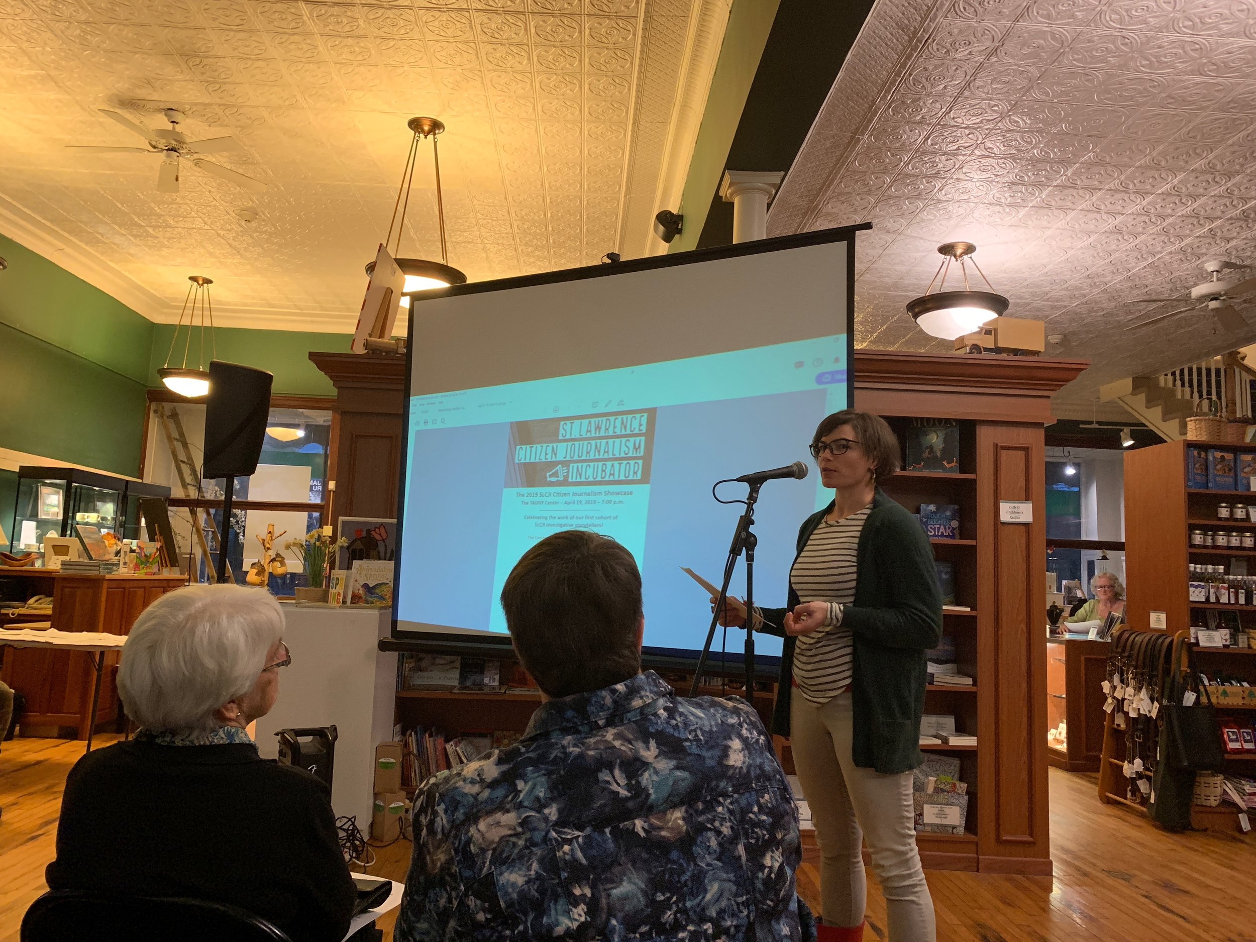 Rivka Rocchio reads one of her monologues about corrections officers