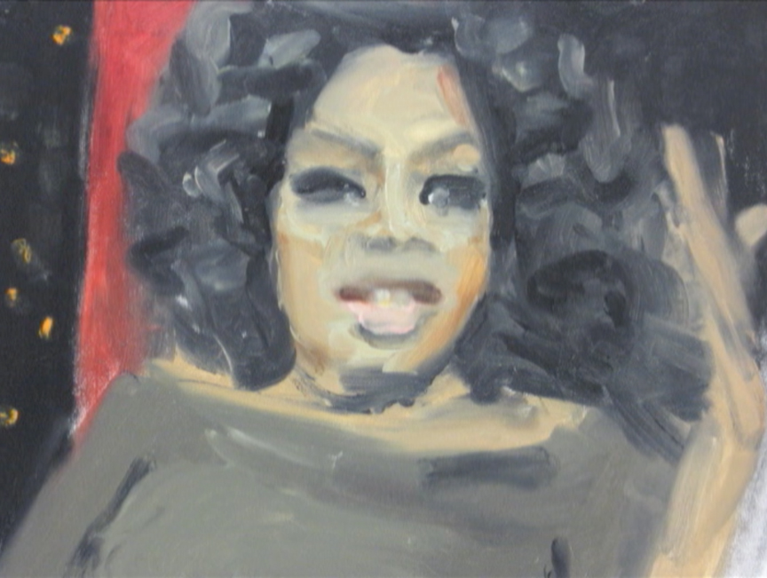 Lauren Gregory, "TV," 2008, Oil Paint animation, shown on small monitor