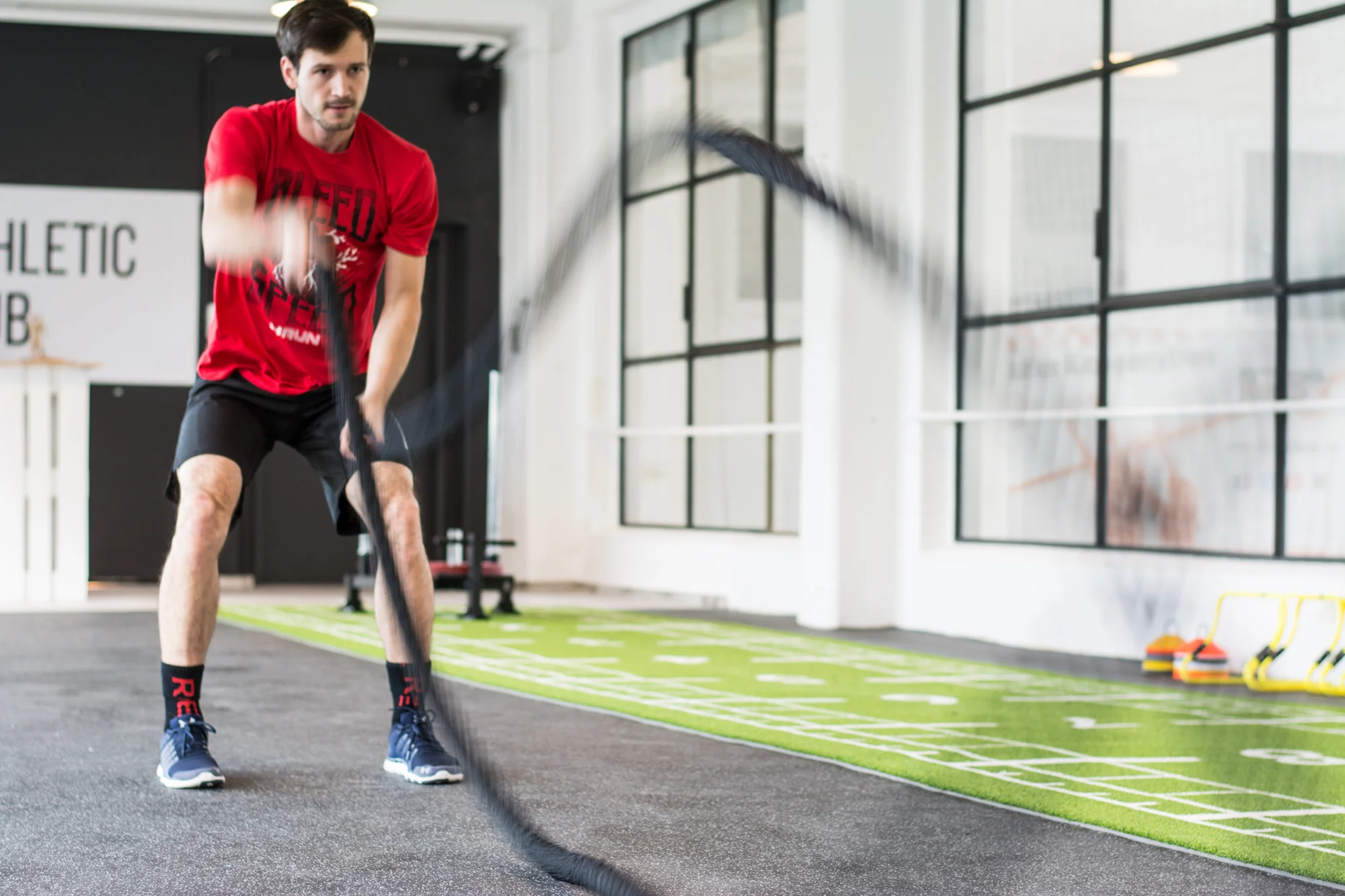 Freies Training an Battle Ropes