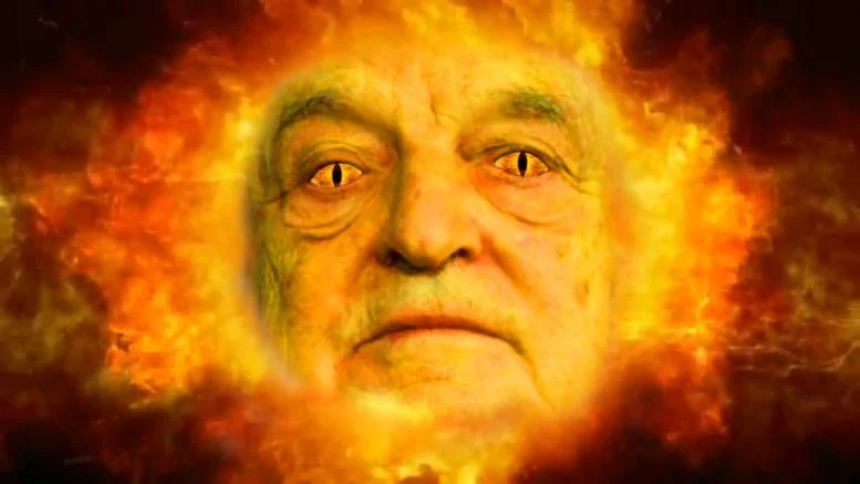 George Soros emerging from the womb.