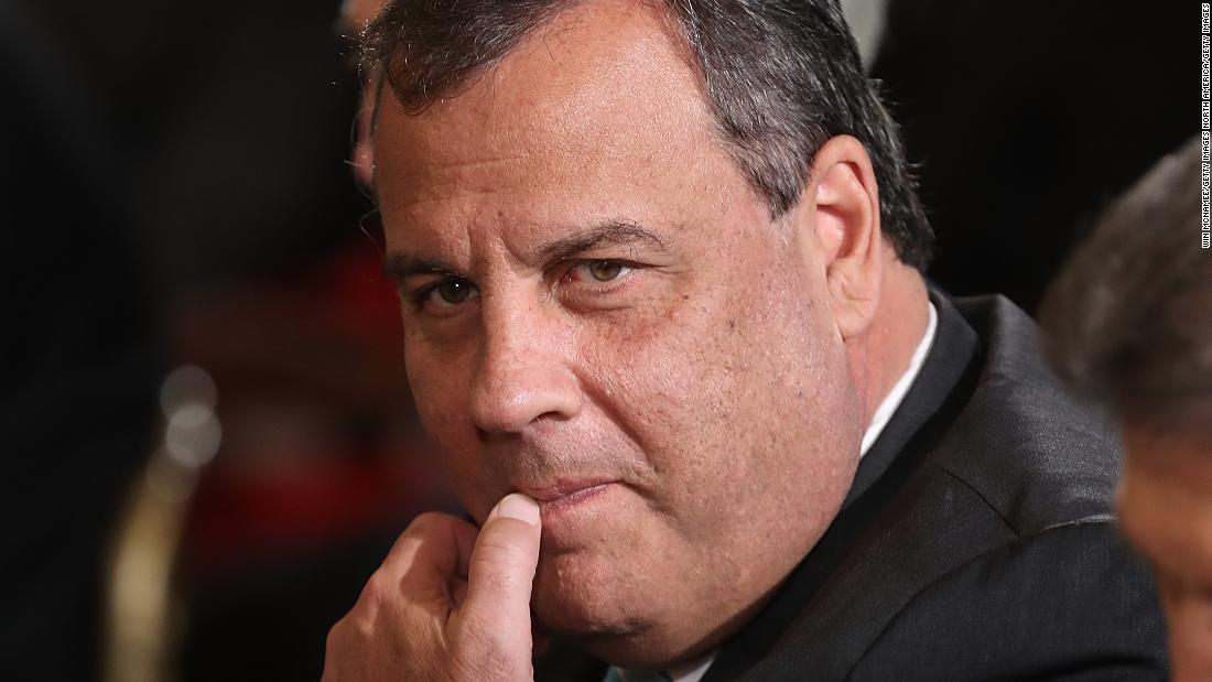 Chris Christie, eyeing the box of Oreos across the room