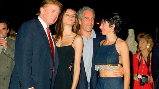 Jeffrey Epstein with future President Trump and his future wife Melania