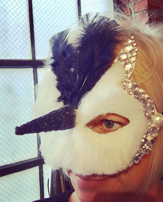 Another crazy beautiful mask by a student for The Black and White Party. Get your tickets! Link under our bio.