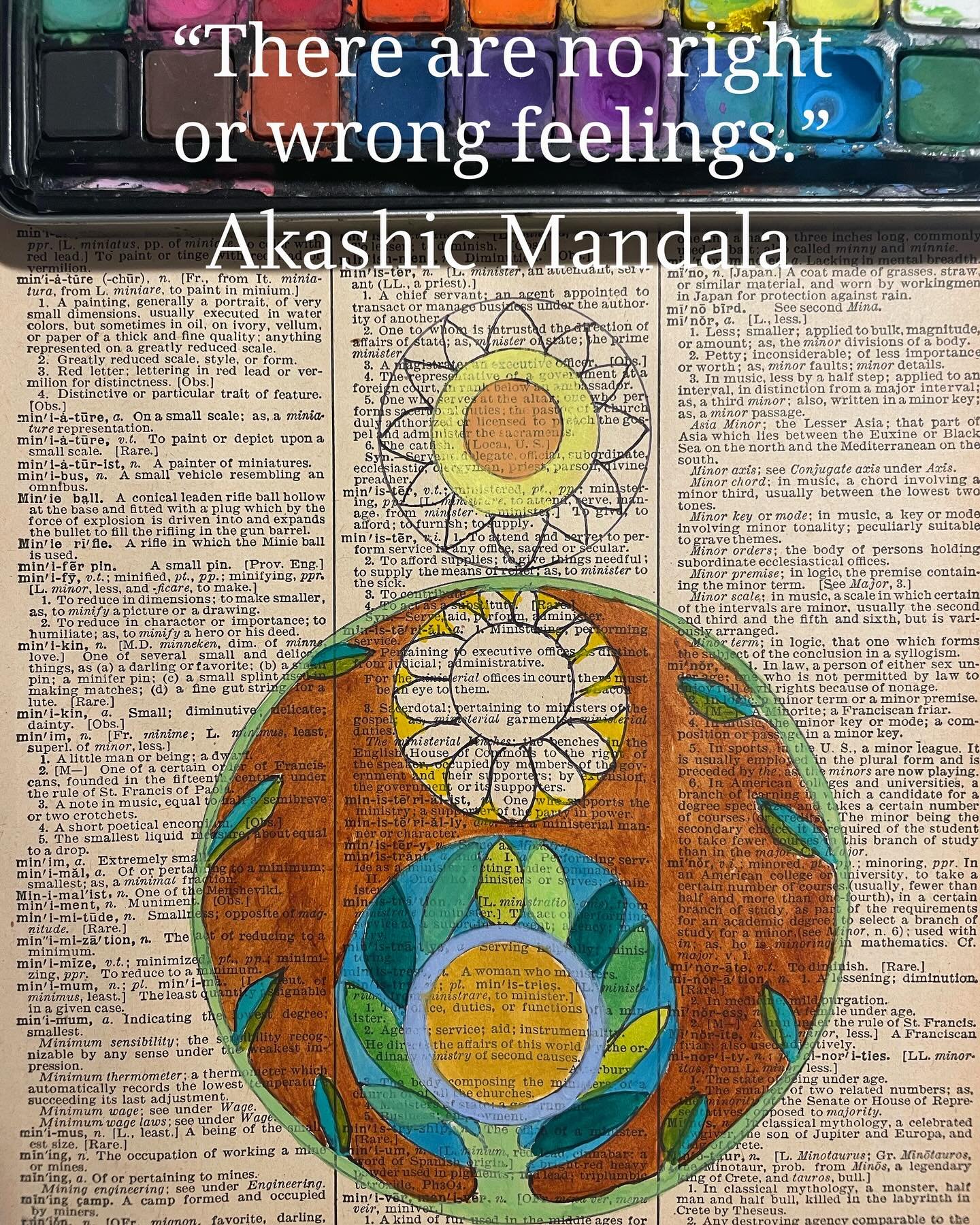 More progress on this latest Akashic Mandala channeled from my client Sara&rsquo;s akashic records✨

Here is today&rsquo;s wisdom from the Akashic Guides💫

&ldquo;There are no right or wrong feelings.
There are good and bad feelings and of course yo