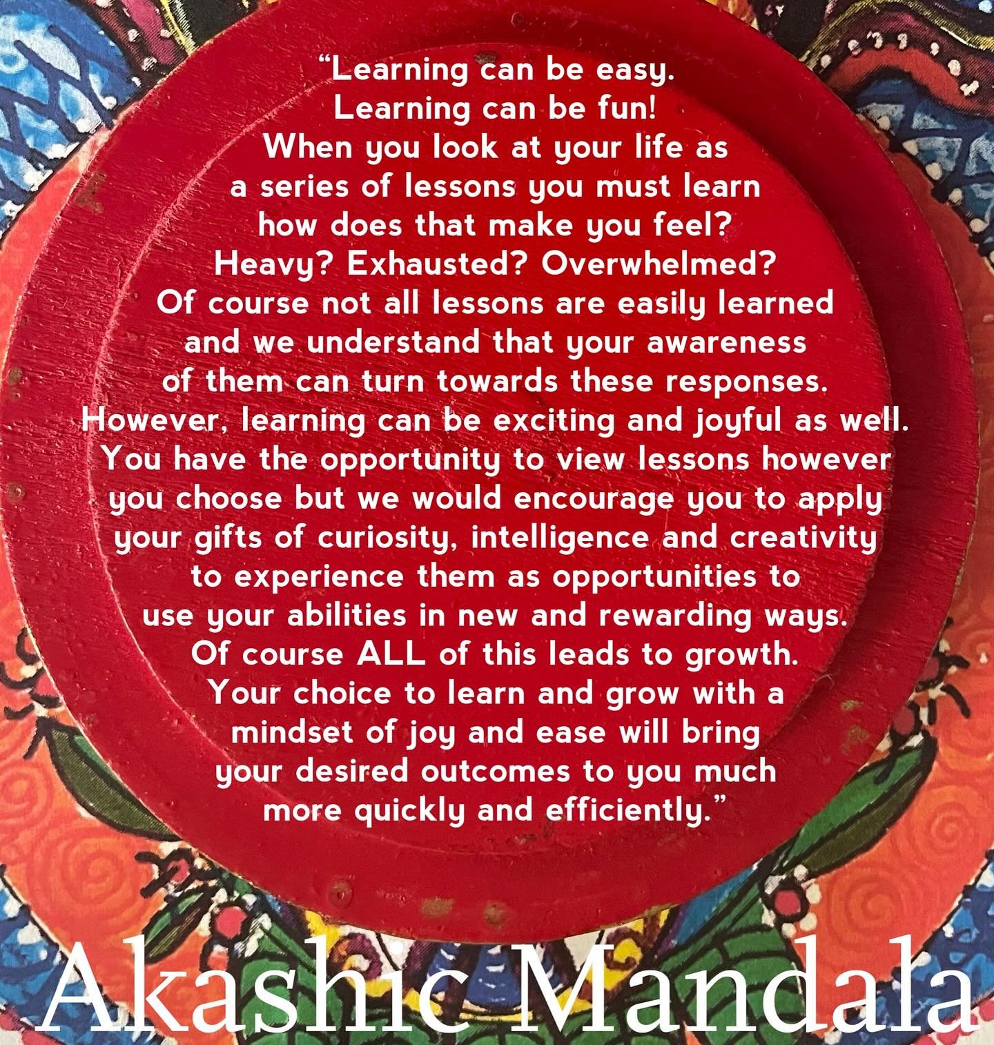 Today&rsquo;s wisdom from the Akashic Guides❤️

If my channeled wisdom and art resonate with you let&rsquo;s work together!❤️Head to my website or DM to book a one hour akashic reading via zoom or commission your own Akashic Mandala created with your