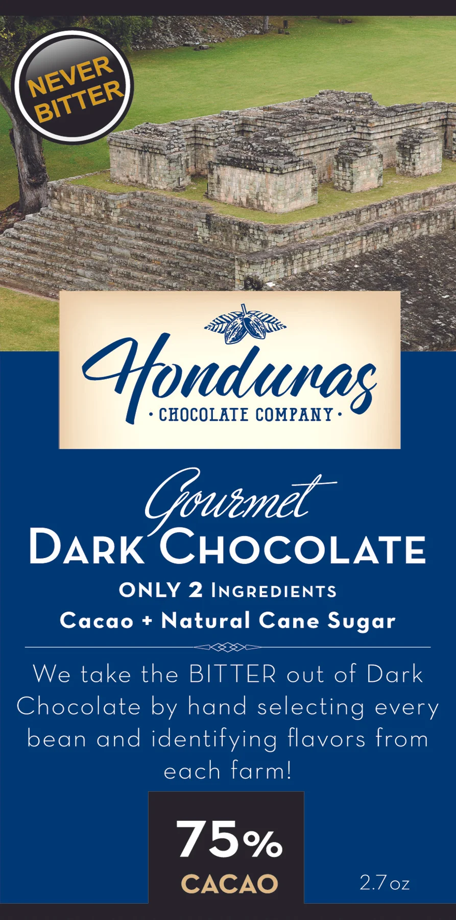 Case: 12 Bars 75% Cacao Dark Chocolate