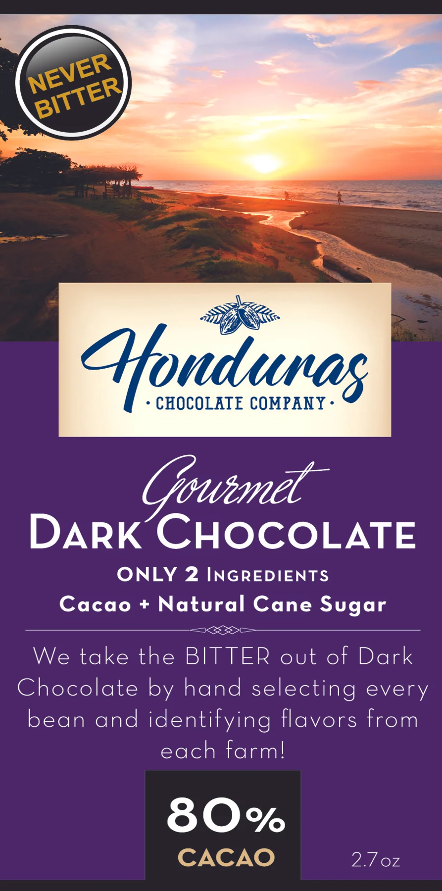 Case: 12 Bars 80% Cacao Extra Dark Chocolate