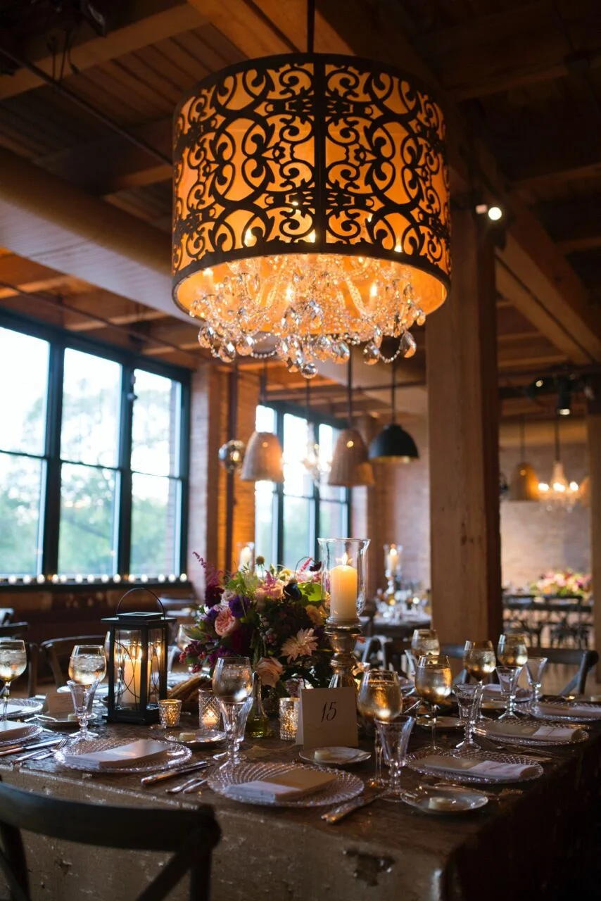 Vintage Wedding Bridgeport Art Center Chandeliers.jpg
