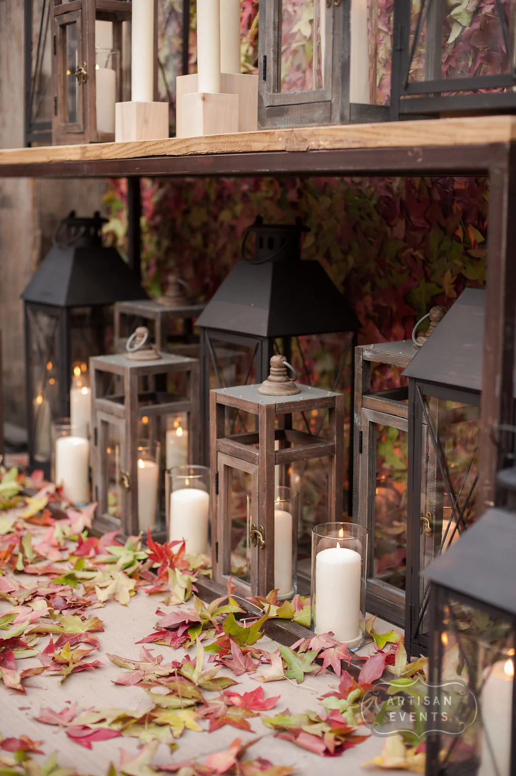 Rustic Lantern Ceremony Aisle at Artifact Events
