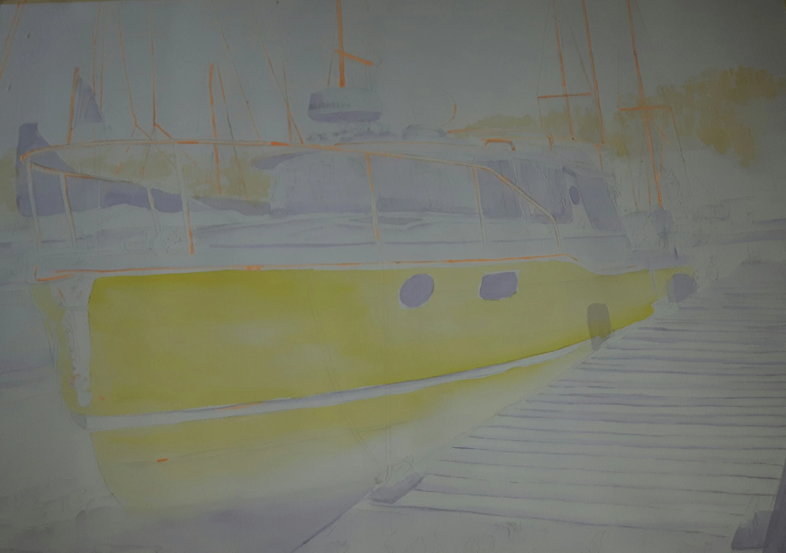 underpainting in on