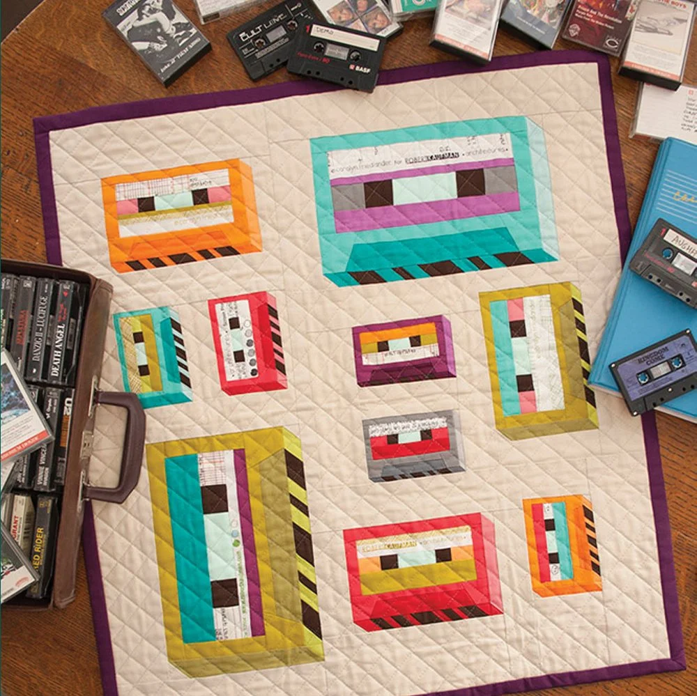CASSETTE TAPES QUILT PATTERN