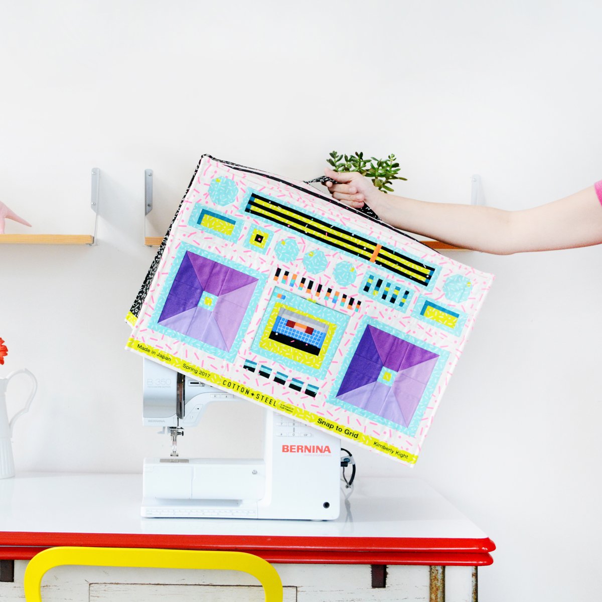 boombox sewing machine cover. sewn for formally cotton&steel Now Ruby Star Society.jpg