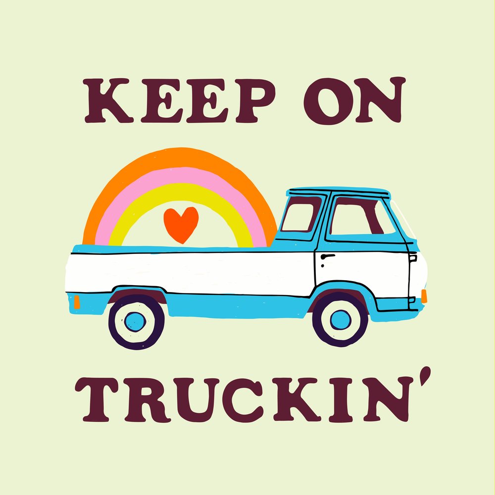 keep on truckin' (illustration)