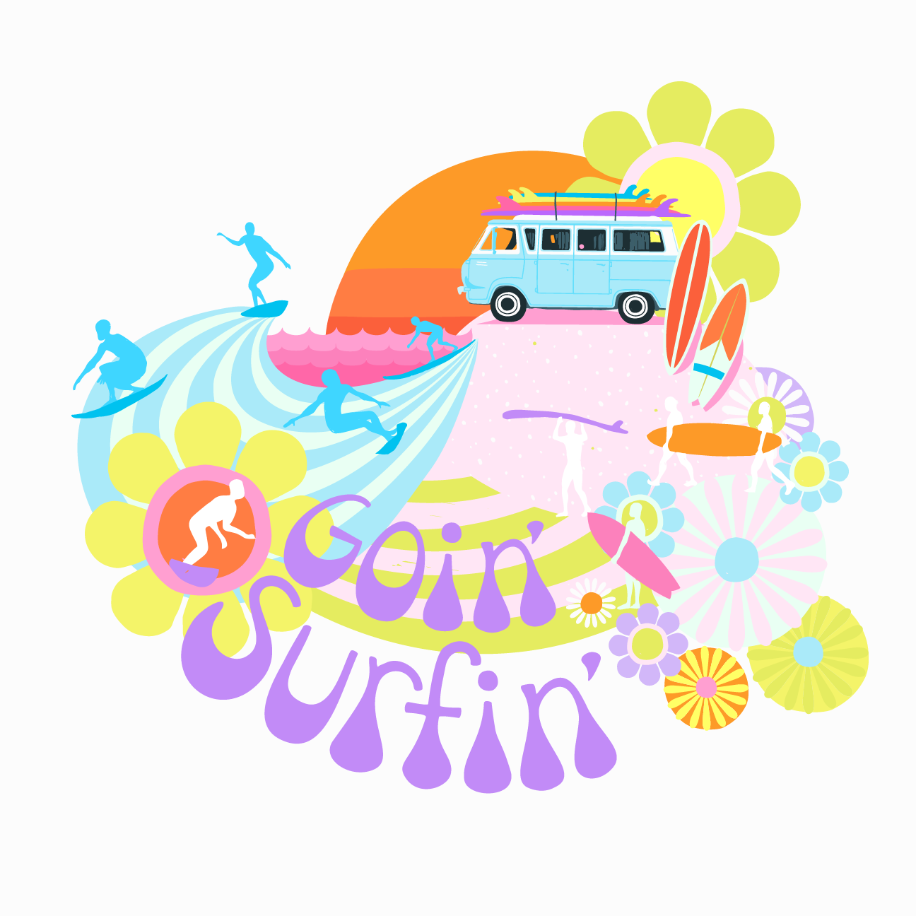 GOIN' SURFIN' ILLUSTRATION