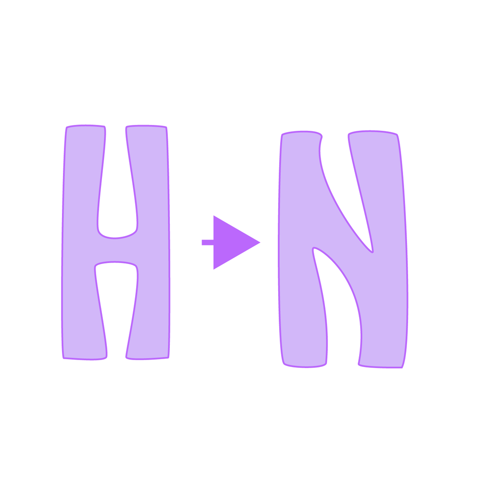 H into N