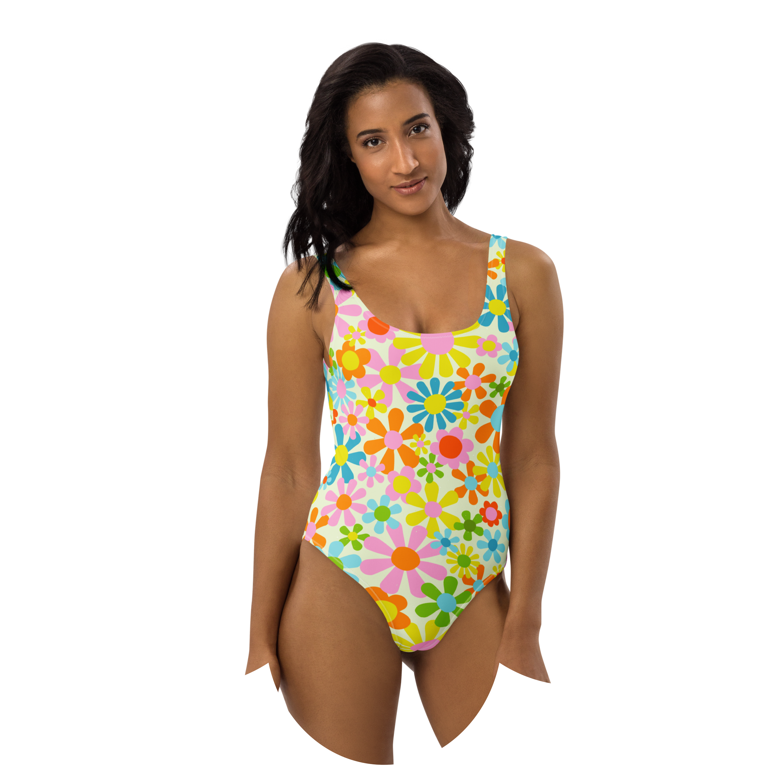 Scoop Back One-Piece Swimsuit / "DAISY"