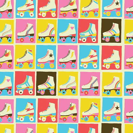 Lysa_Flower_Rollerskates _surface pattern illustration.jpg