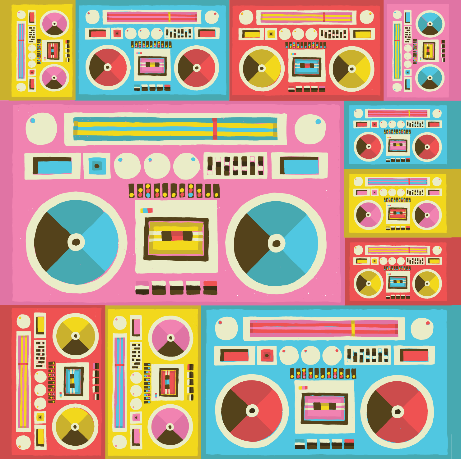 Boomboxes_illustrations_by lysa Flower_pink blue yellow and red.png