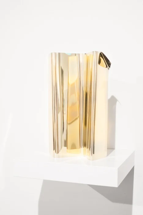   Archer,&nbsp;   Gold chromed steel,&nbsp;   12 x 9 x 2 in, 2016.  