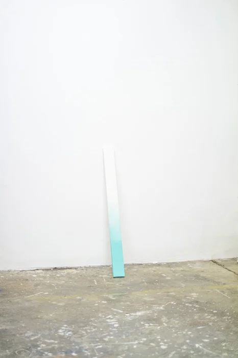    Mint Stop  Spray paint on canvas, 45 x 3 x 1 inches, 201  