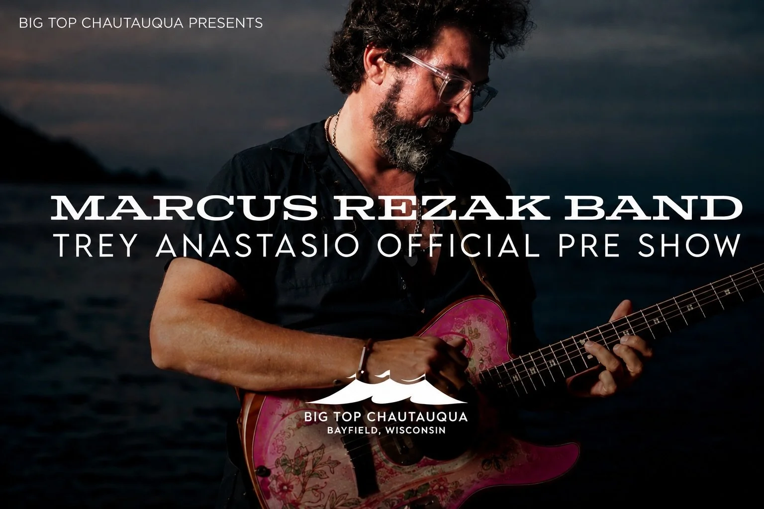 Hey Friends! I&rsquo;m feeling incredibly grateful for the opportunity to bring the Marcus Rezak Band to @bigtopchautauqua on the Chalet Stage as the Official @treyanastasio Pre-Show at one of the most beautiful venues in the Midwest!&nbsp;🎶🎸🤩

📍