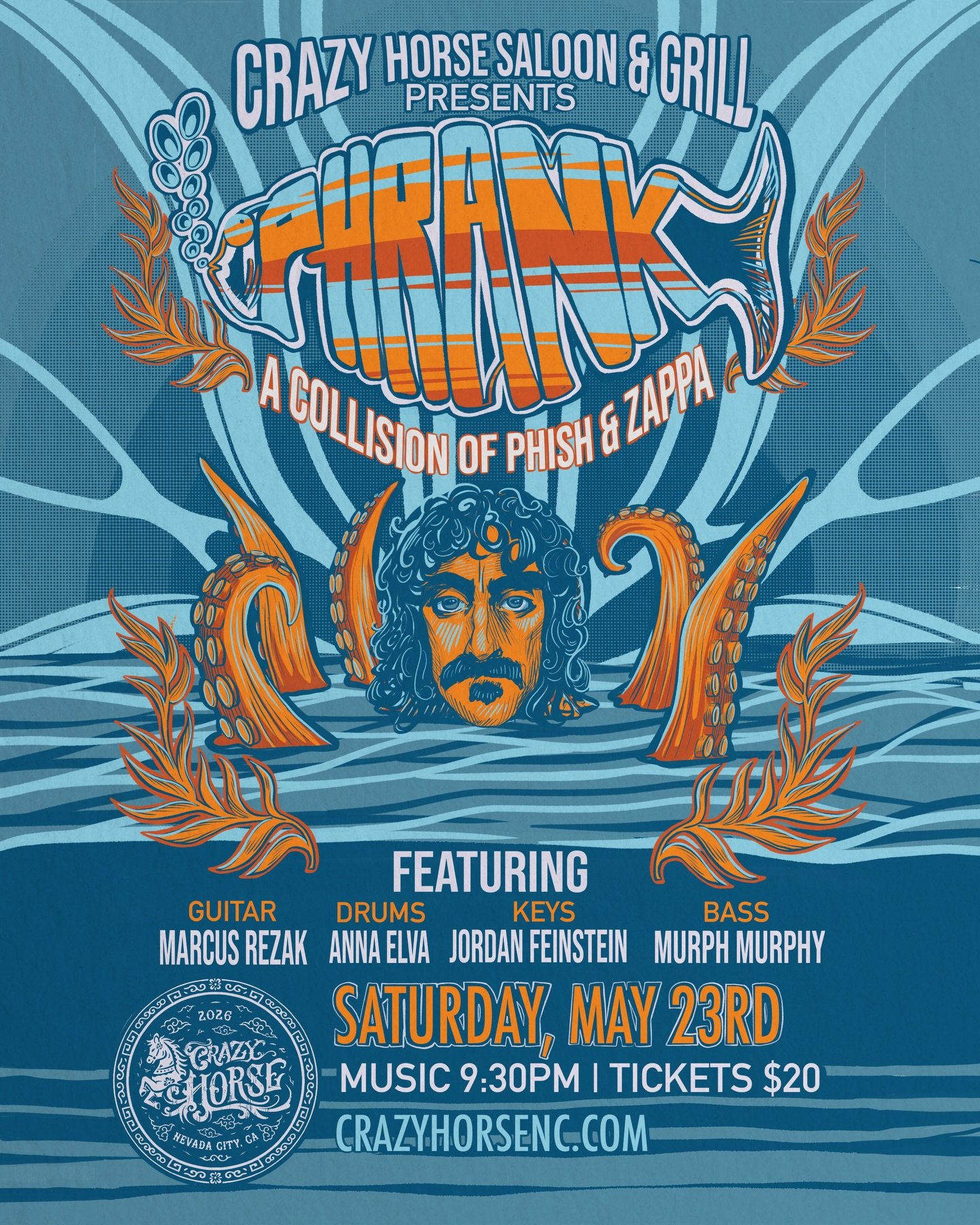I&rsquo;m beyond excited to bring this dream project to life combining two of my favorite elements&hellip;

PHRANK debuts 5/23/26 at @crazylikeahorse a first of its kind fusion of Frank @zappa and @phish . Two wildly inspiring musical worlds collidin
