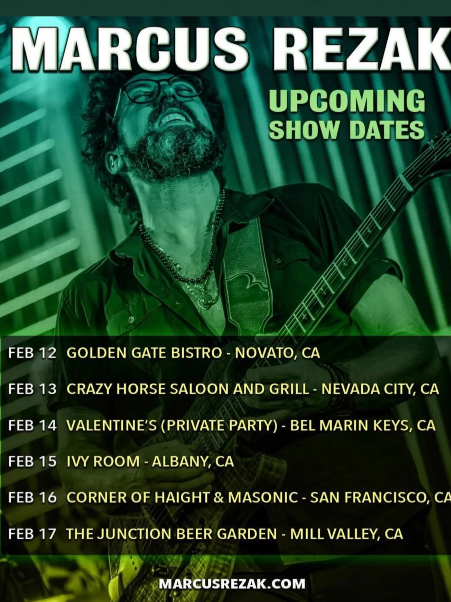 Northern California! 🌹🎸🌹

Our Bay Area run is in full effect! Come catch the jams! 

@annaelvadrums @angelinesaris @sunbecker @scottguberman @jordanandtheritual @murph.murphy.7 @jpmclean.bass @gdeloian @jeniferfreebairn @jonchimusic 

Feb 12 &ndas