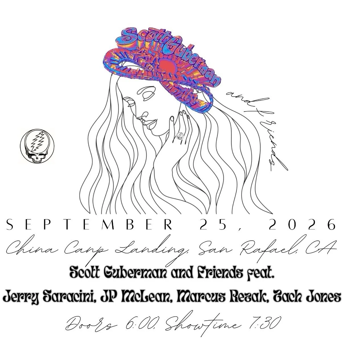 Secret show tomorrow with @scottguberman @jerrysaracini @jpmclean.bass @sci_fi_wasabi - DM for info and details. ⚡️🌹🎸🎶

#marincounty #millvalleyca #gratefuldead #scottguberman