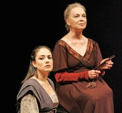 Nicola Correia-Damude and Martha Henry in Coriolanus at Stratford Theatre Festival. (Photo by David Hou)