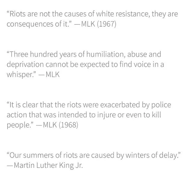 Let’s let Dr. King teach us the truth about what is happening right now instead of letting the voices of the oppressors condemn the very people they are guilty of stripping of their Lives and Freedoms. #blacklivesmatter #blm #drking #martinluth