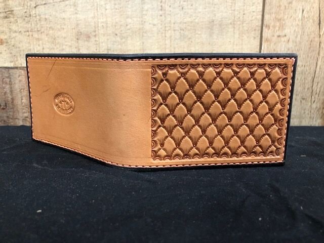 Shell Tooled Money Clip Wallet — Matt Bennett Custom Leather