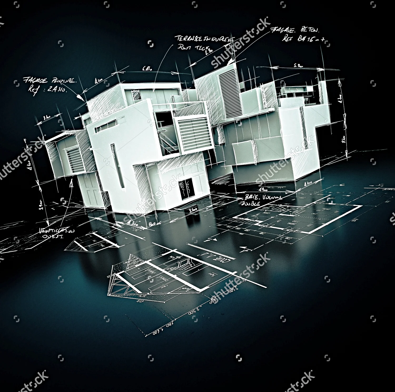 stock-photo--d-rendering-of-a-house-project-draft-with-handwritten-notes-and-drawings-76437199.jpg