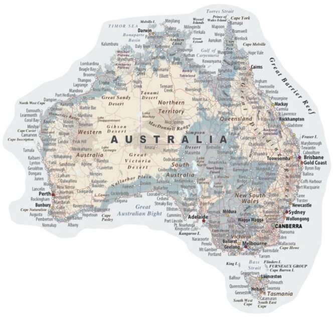Map of Australia Decal - 15% OFF TIAV15