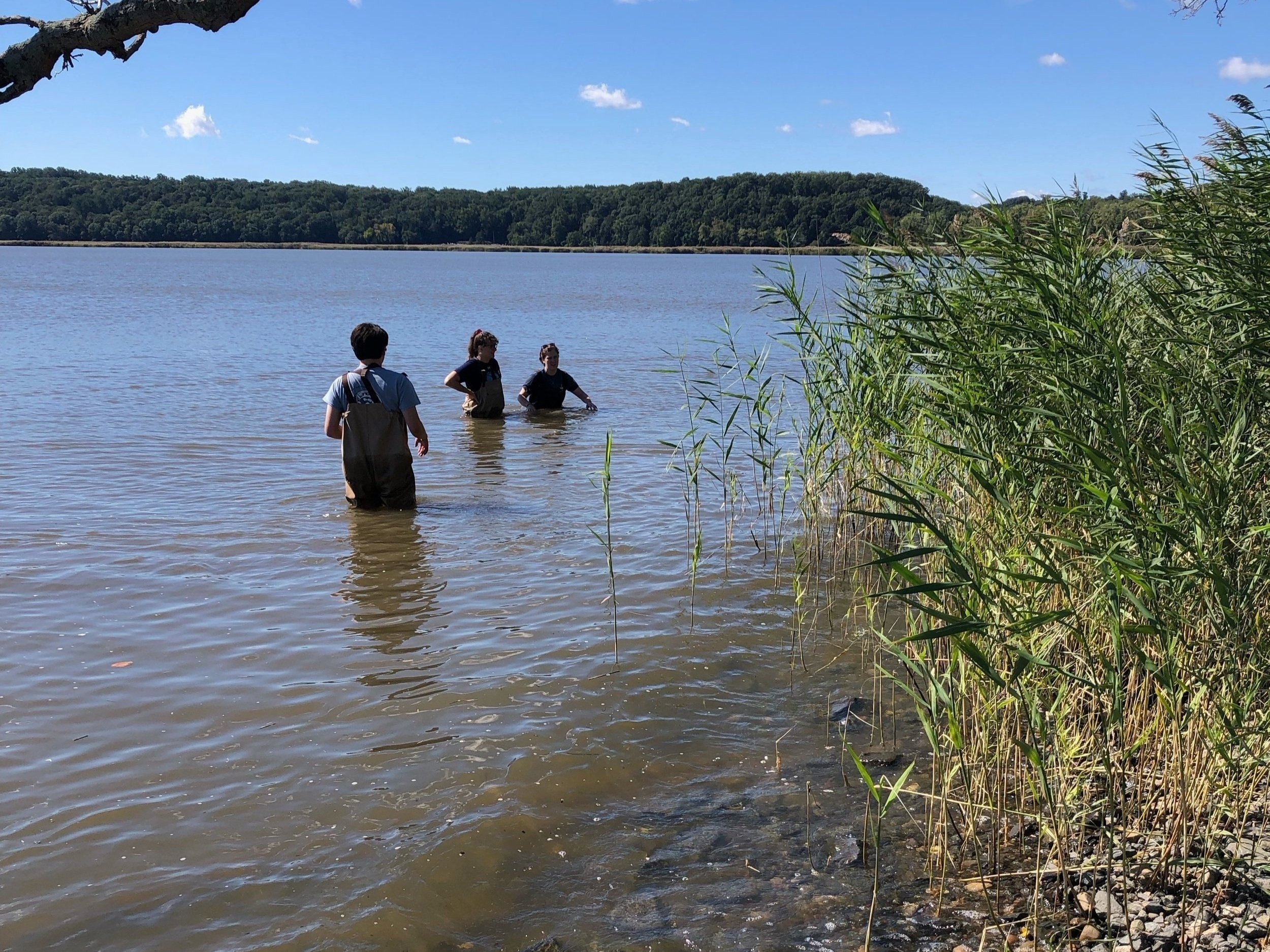 Scoping out core sites in the Hudson River!