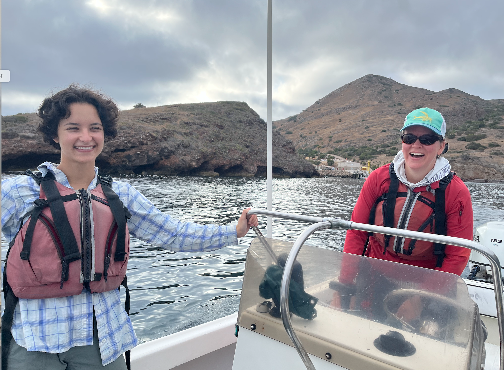 Two dear friends ready to collect some plankton.