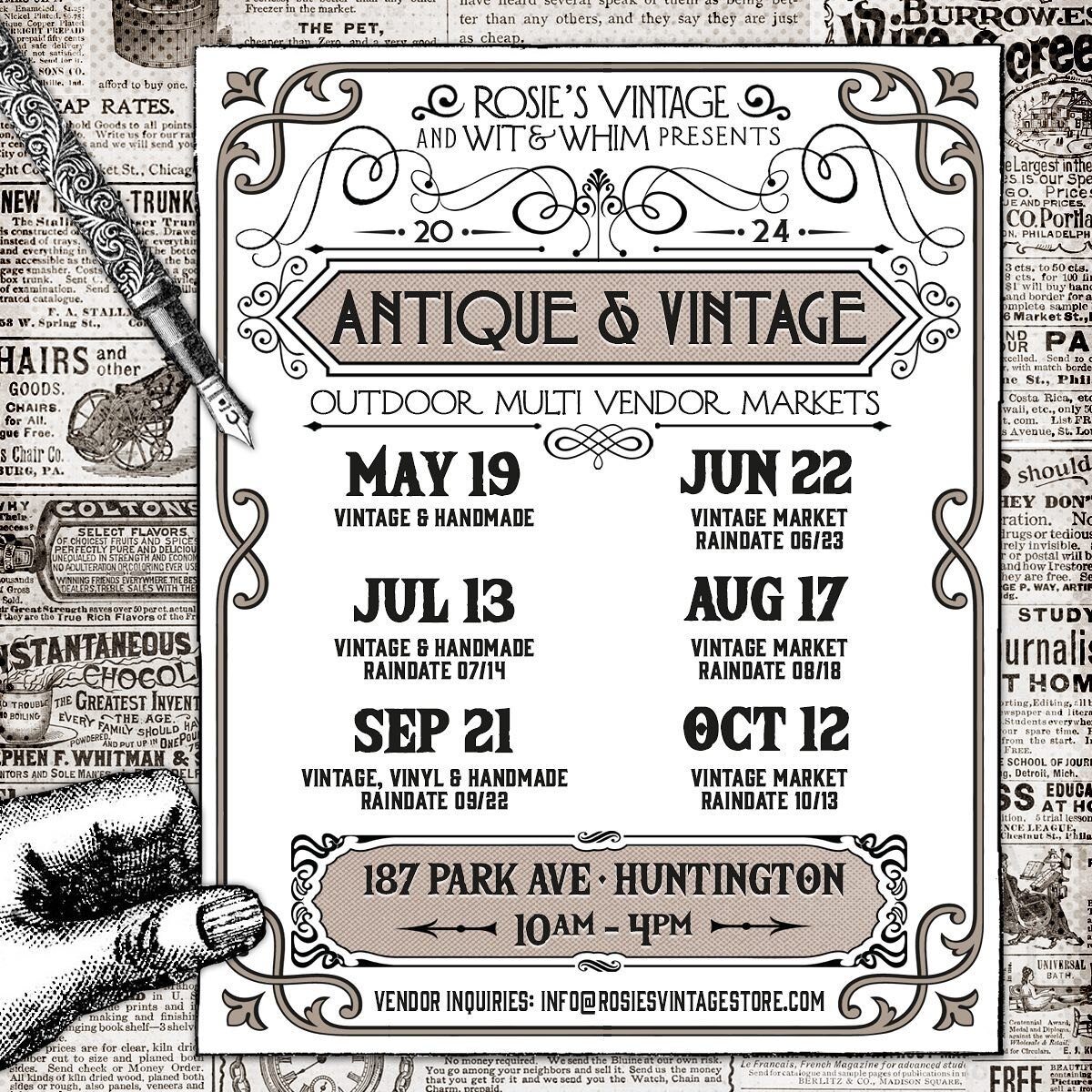 ✨Rosie&rsquo;s Vintage &amp; Wit &amp; Whim&rsquo;s Antique &amp; Vintage Market✨

We heard all your requests, all winter long, and so we are very excited to unveil another year of Sensory Overload Shopping Events!  First up&hellip; A mix of both Han