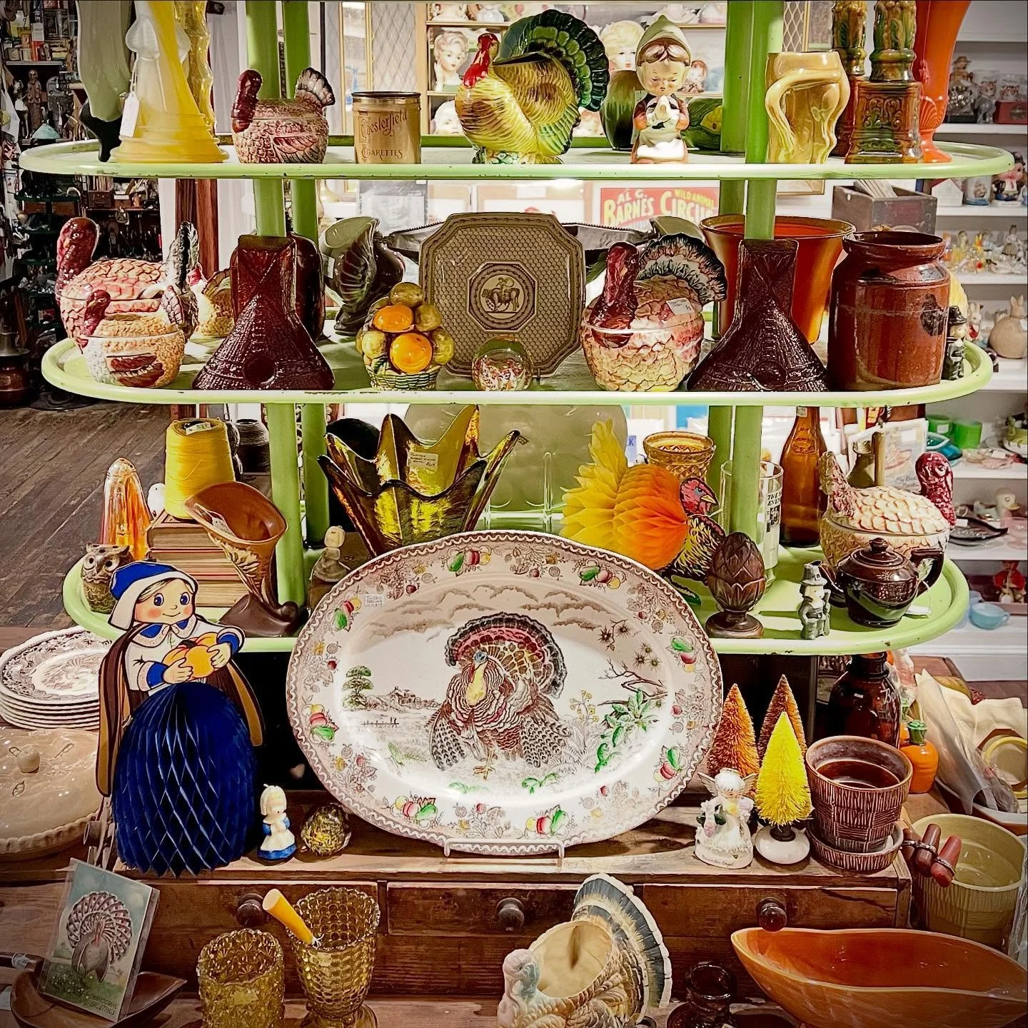 The Gobble is Getting Good!  More turkeys just flew in and ready to celebrate the holidays with you!
❤️🍁🦃🧡🦃🍁❤️
#vintageturkey #vintageholiday #vintageholidaydecor #rosiesvintagestore #longislandshopping #longislandvintage