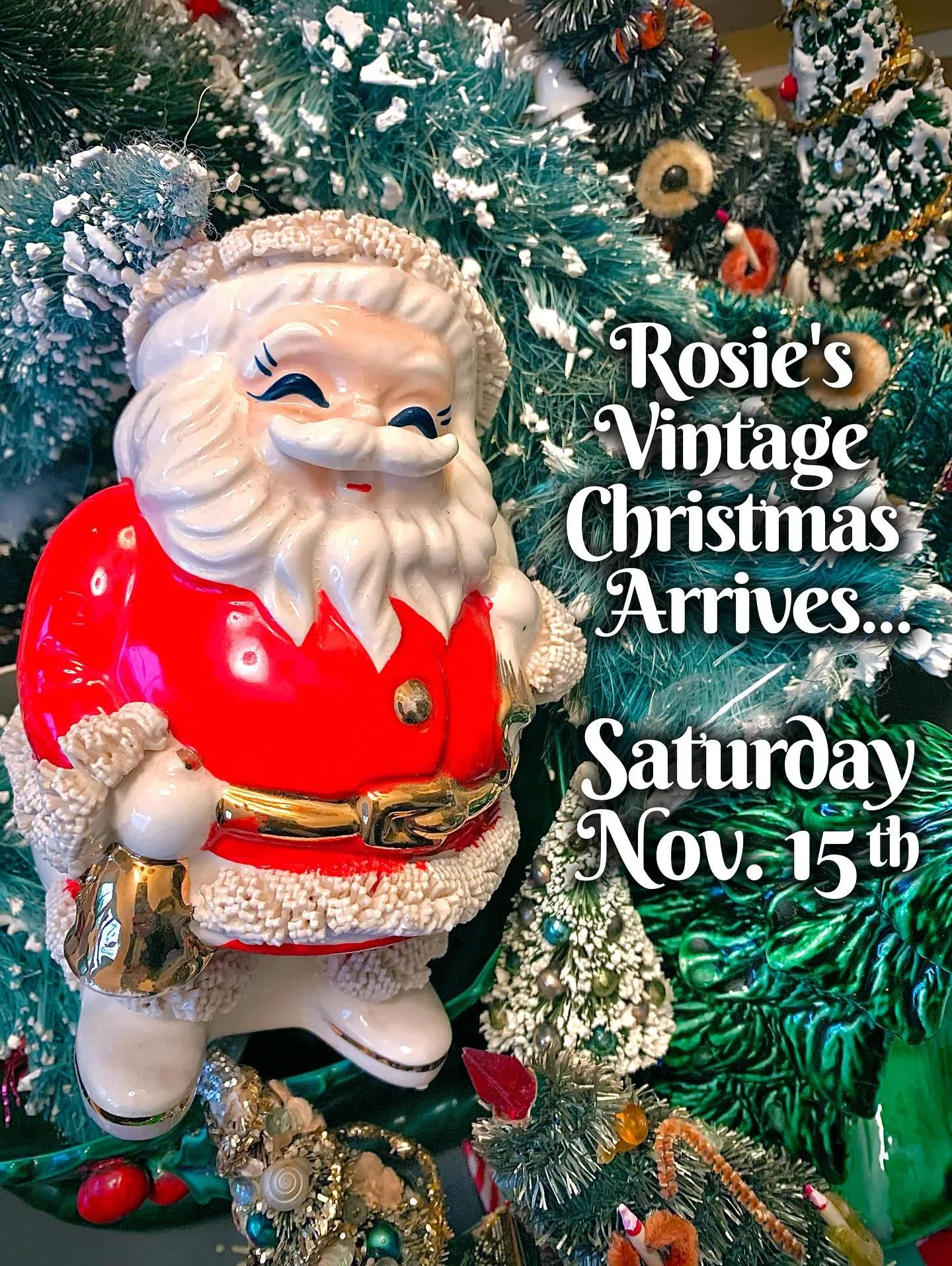 Christmas Is Arriving This Saturday At Rosie&rsquo;s! ❤️🎄❤️
If you know, you know&hellip; if you don&rsquo;t know&hellip; you really need to go!
Loads of boxes are being dropped off throughout the week and the entire store will be covered in Vintage