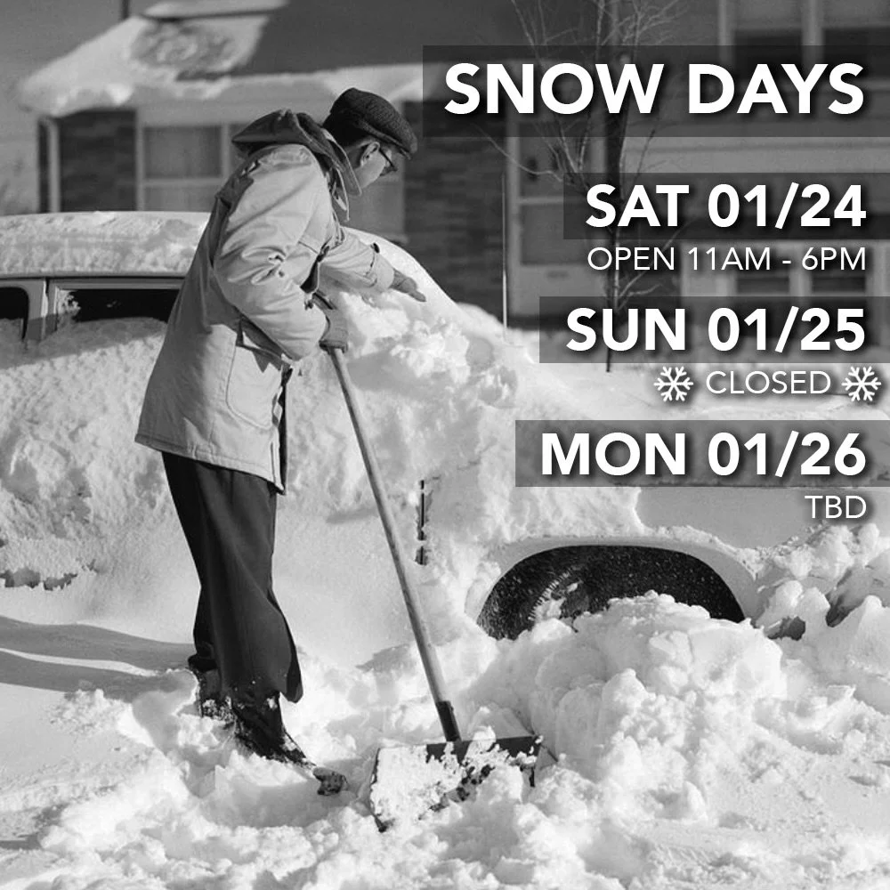 ❄️Snow Days❄️
While Mother Nature does her angry winter white thing&hellip; Rosie&rsquo;s will be CLOSED Sunday, January 25th and Monday hours are still up in the air depending on how fast we can get shoveled out.  We will certainly keep you informed