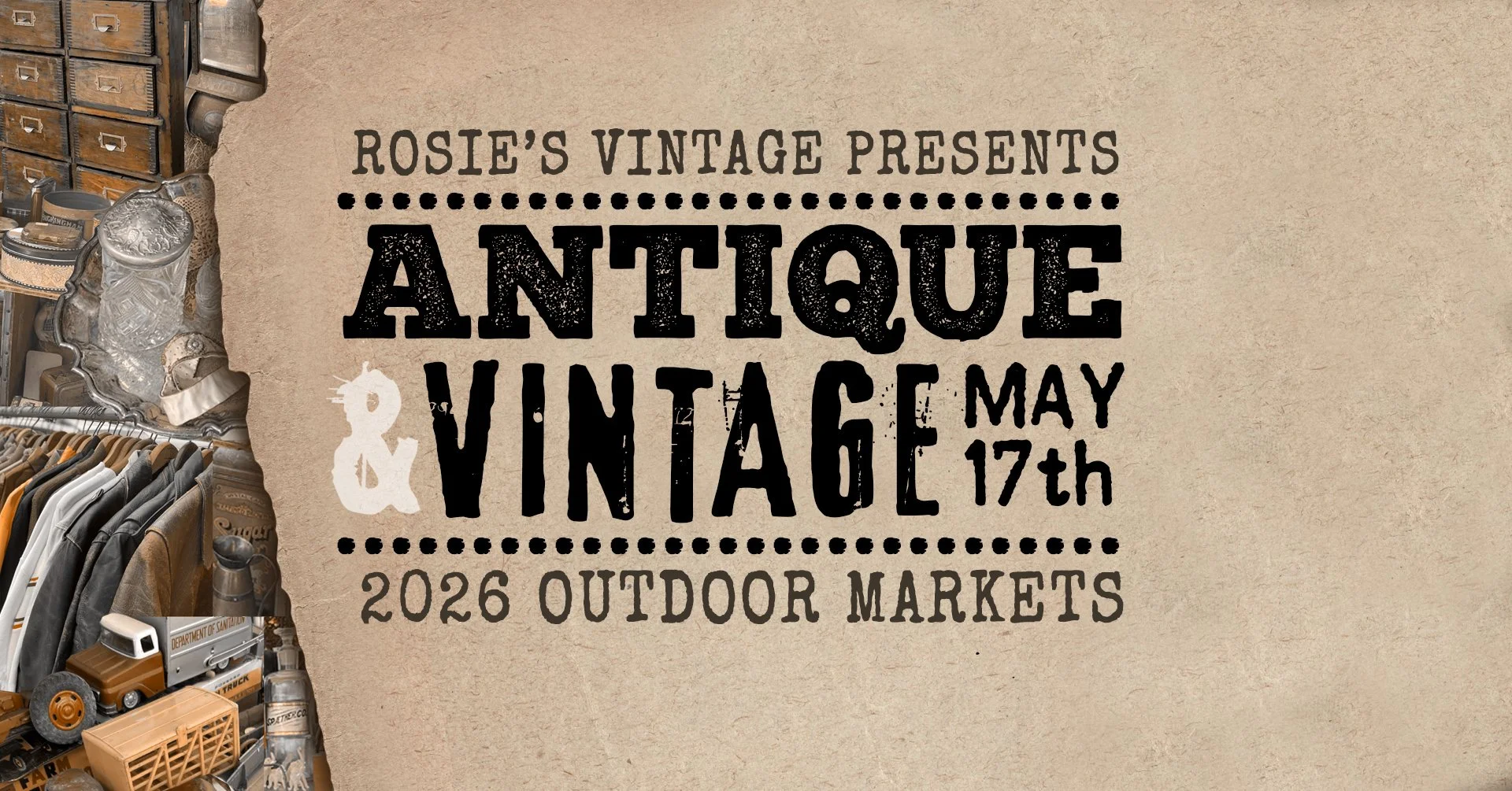 Antique &amp; Vintage Outdoor Vendor Market hosted by Rosie's Vintage