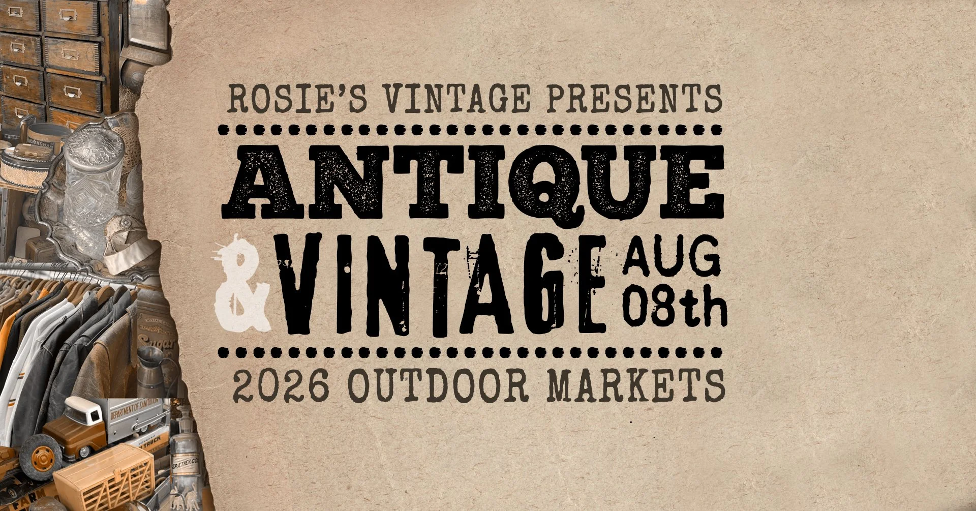 Antique &amp; Vintage Outdoor Vendor Market hosted by Rosie's Vintage