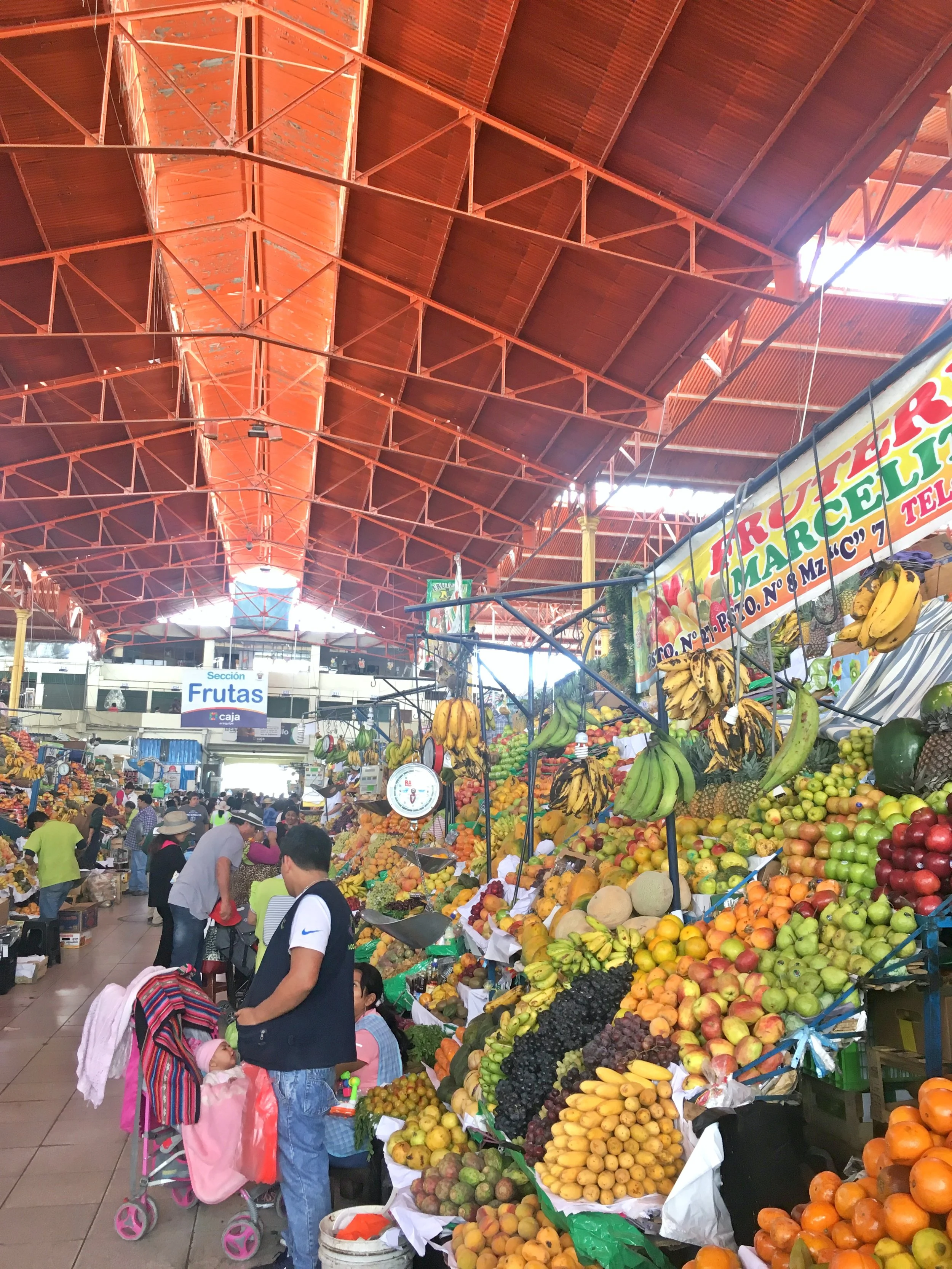 Entering the food mecca of Mercado San Camilo