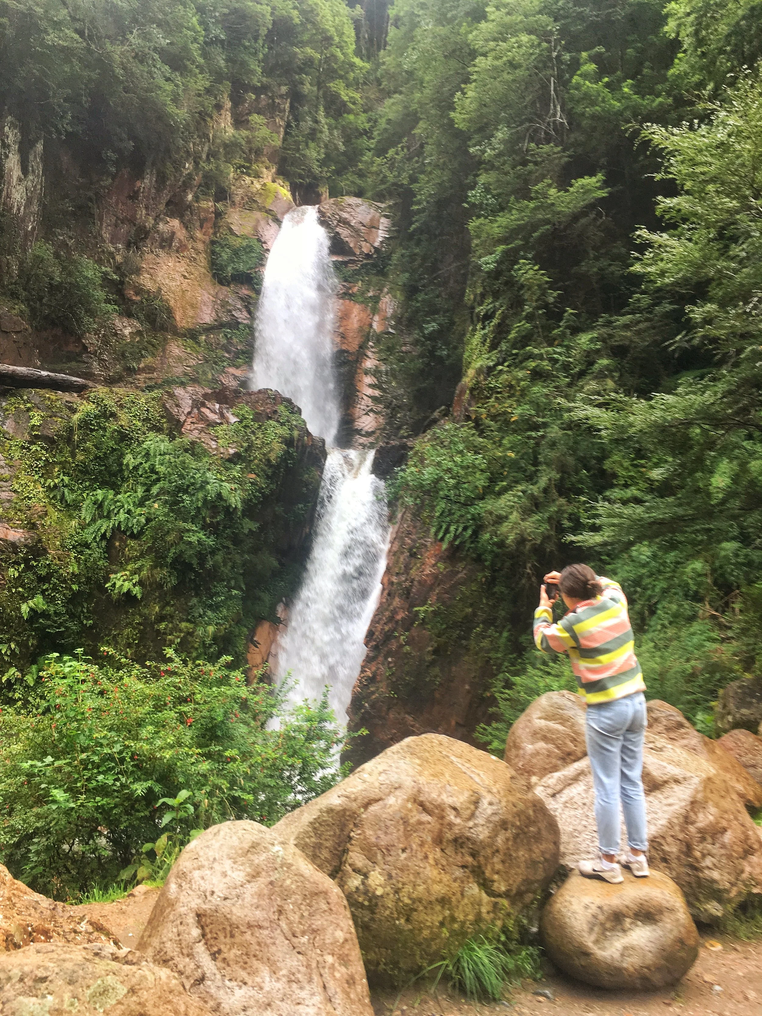 A kind electrician made a quick detour to show off a local waterfall